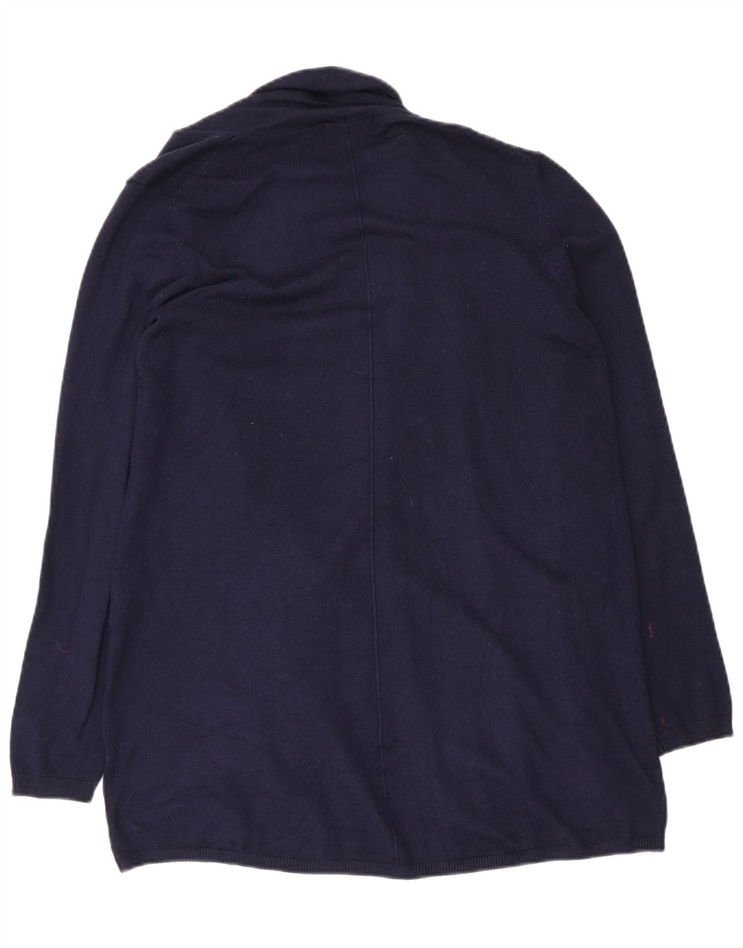 Zara Mujer Cárdigan Abierto Suéter UK 12 Medium Azul Marino