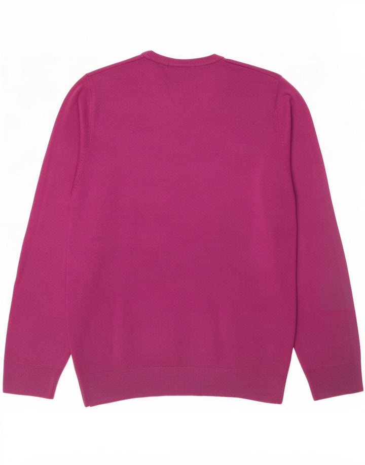 Marks & Spencer Suéter con Cuello en V para Hombre Pequeño Granate Acrílico