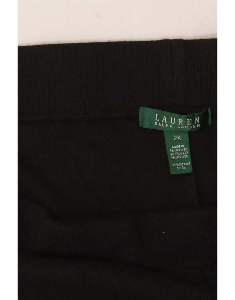 RALPH LAUREN Womens Tracksuit Trousers UK 20 2XL  Black Cotton Vintage Ralph Lauren and Second-Hand Ralph Lauren from Messina Hembry 