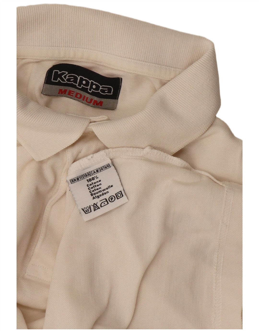 Kappa Polo Hombre Medium Off White Algodón