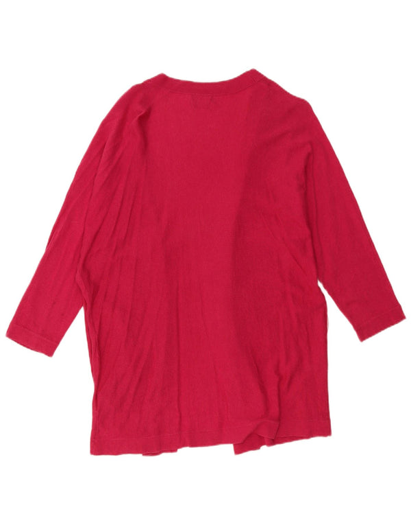 Massimo Dutti Cárdigan Abierto de Manga 3/4 para Mujer UK 44 Medium Pink