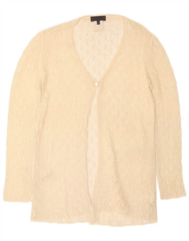 Les Copains Cárdigan transparente para mujer IT 42 Medium Off White