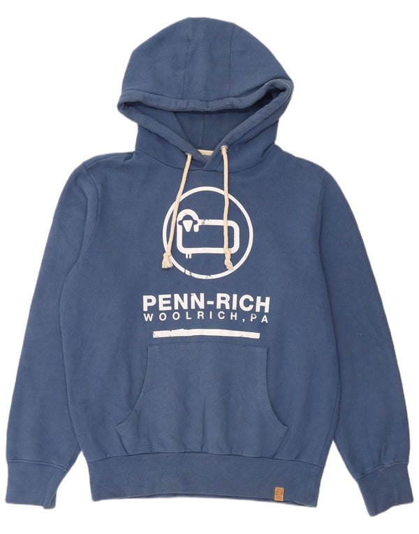 Woolrich Hombre Gráfico Regular Fit Sudadera Con Capucha Jersey XL Algodón Azul