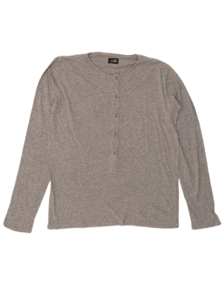 CHEAP MONDAY Top de hombre de manga larga con flecos en gris medio
