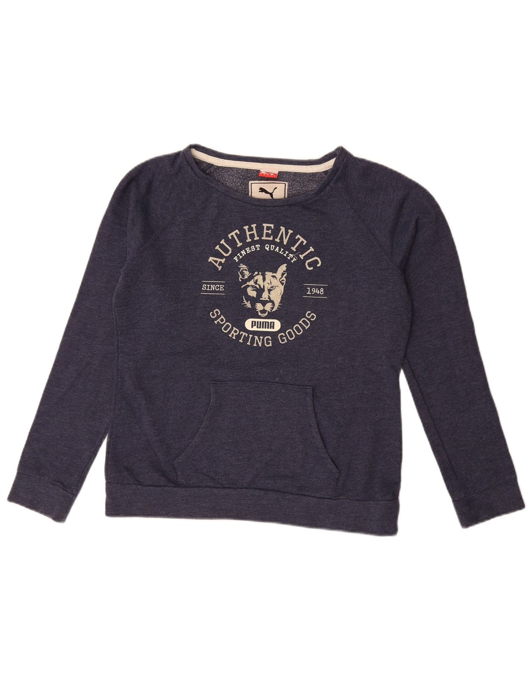 Puma - Sudadera gráfica para mujer (talla 40), color azul marino