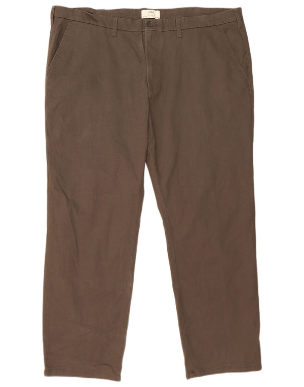 Marks & Spencer Pantalón chino de corte regular para hombre W46 L31 Algodón gris