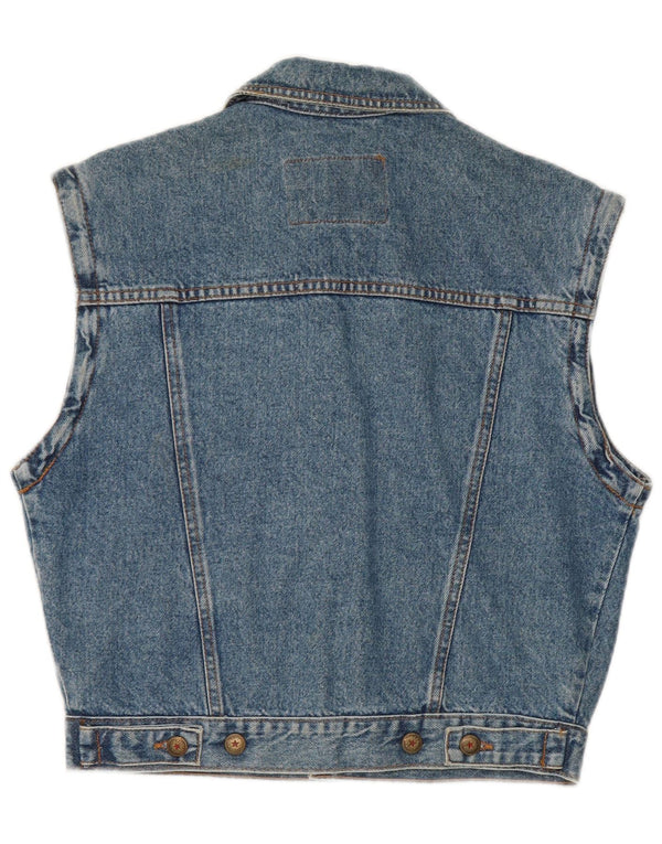 Casucci Chaleco vaquero extragrande para mujer IT 34 2XS Algodón azul