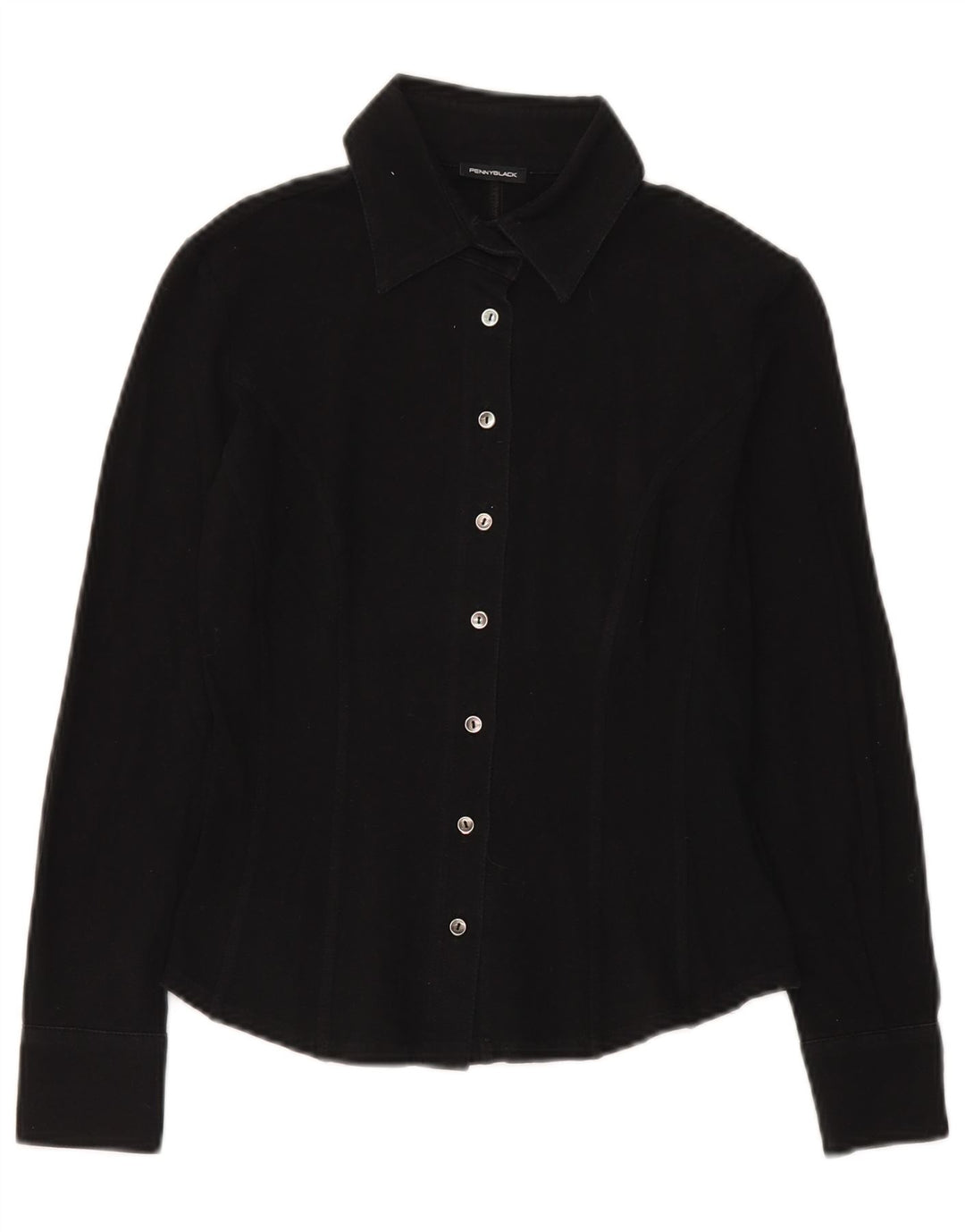 Penny Black Camisa para mujer UK 10 Small Black Cotton