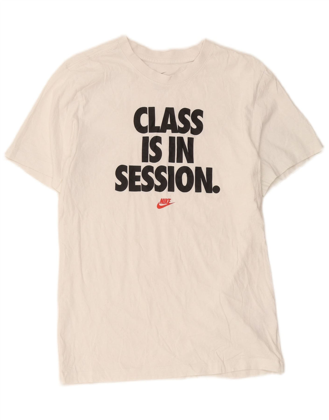 Nike - Camiseta gráfica para hombre, talla pequeña, algodón blanco