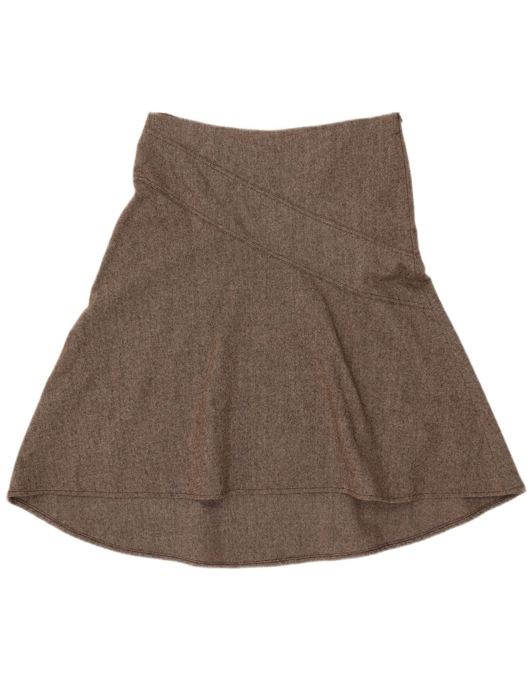 Topshop Falda acampanada para mujer UK 12 Medium W32 Lana marrón