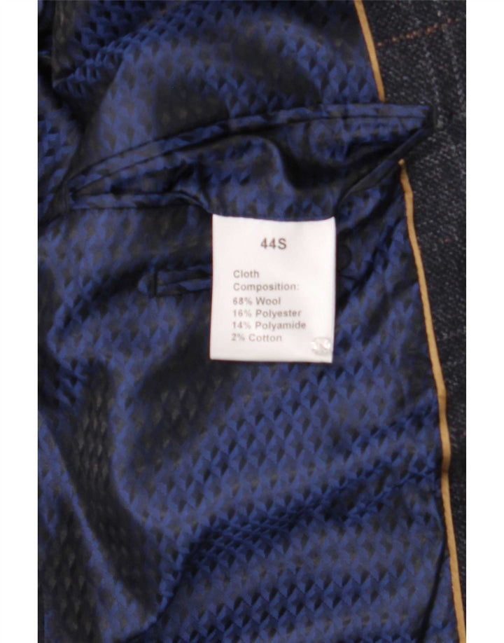 Douglas Chaqueta tipo blazer de 2 botones para hombre UK 44 2XL Lana a cuadros azul marino