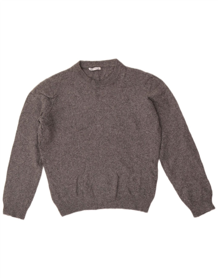 Zara Hombre Jersey De Cuello Redondo De Lana Moteada Gris Medio