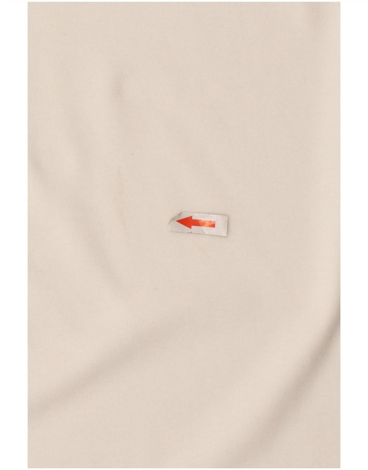 French Connection Camiseta para hombre Top mediano de algodón color block blanco