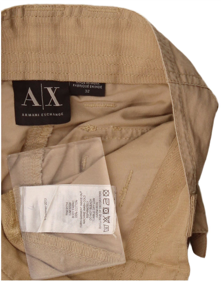 ARMANI EXCHANGE Shorts cargo para hombre W32 Algodón beige medio