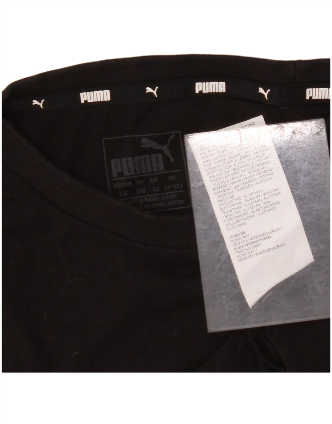 ADIDAS Camiseta gráfica para niño 11-12 años Negro Algodón