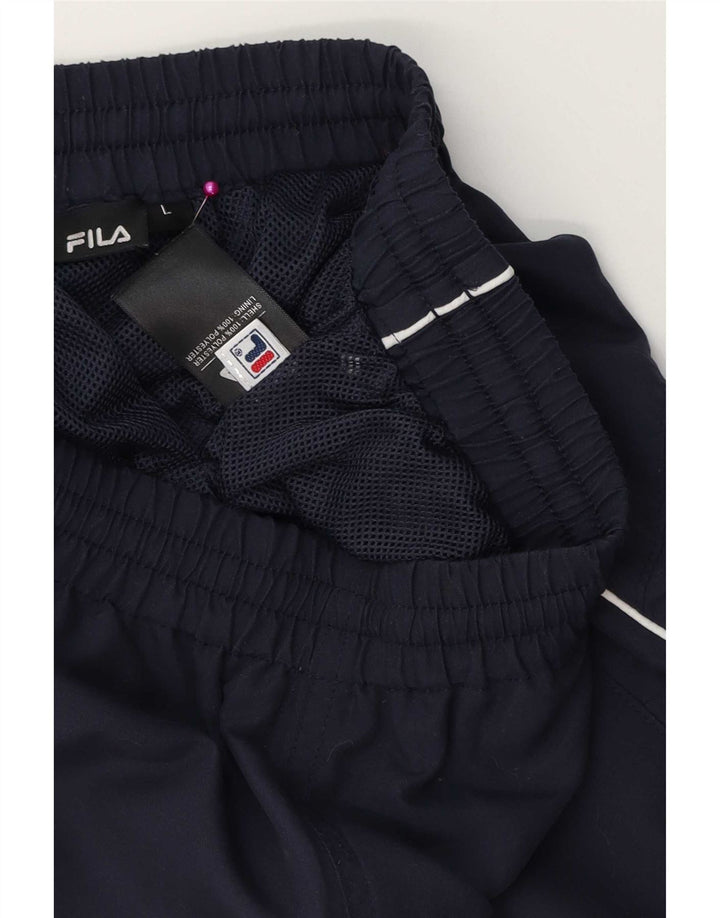 Fila - Pantalones cortos deportivos para hombre, talla grande, poliéster azul marino