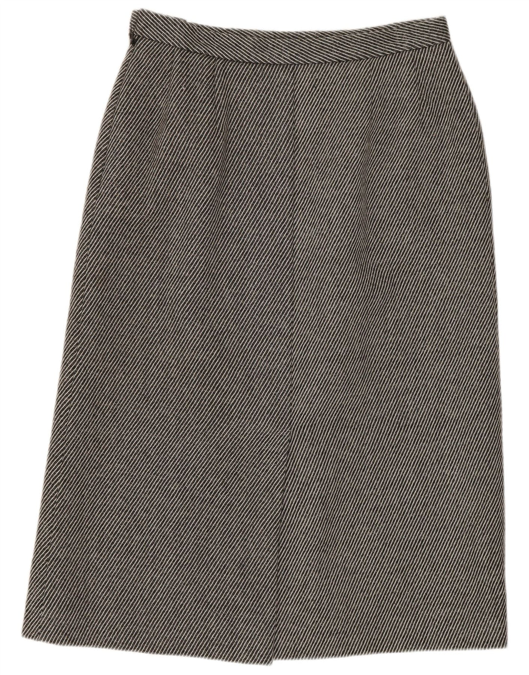 Falda lápiz Jaeger para mujer UK 14 Medium W28 Lana a rayas gris