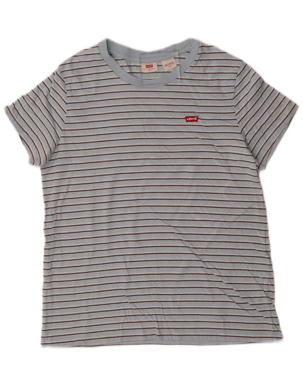 Levi's Hombre Camiseta Top Algodón Rayas Azul Medio