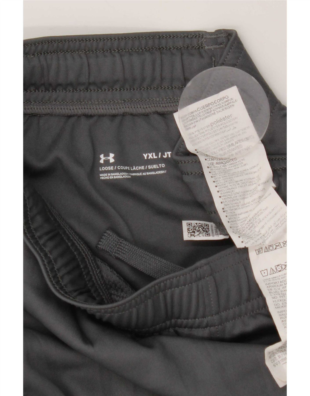 Under Armour Pantalones cortos deportivos para niño 13-14 años XL Gris Poliéster