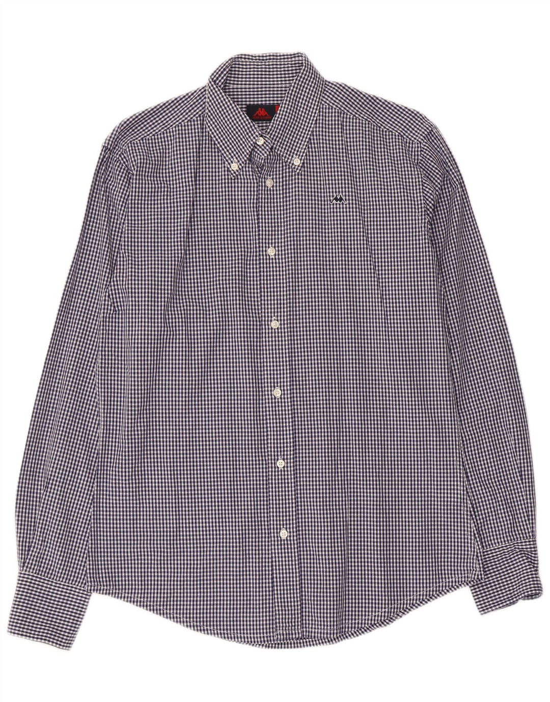 Camisa Kappa Hombre Algodón Vichy Azul Medio