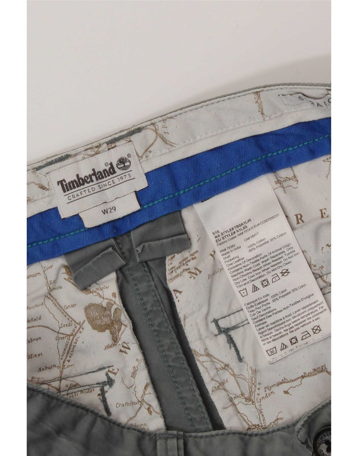Timberland Pantalones cortos chinos para hombre W29 Pequeño algodón gris