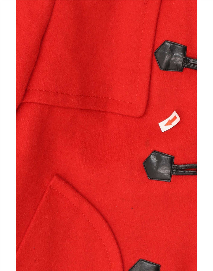 Trenca con capucha para mujer Stefanel IT 48 XL Lana virgen roja