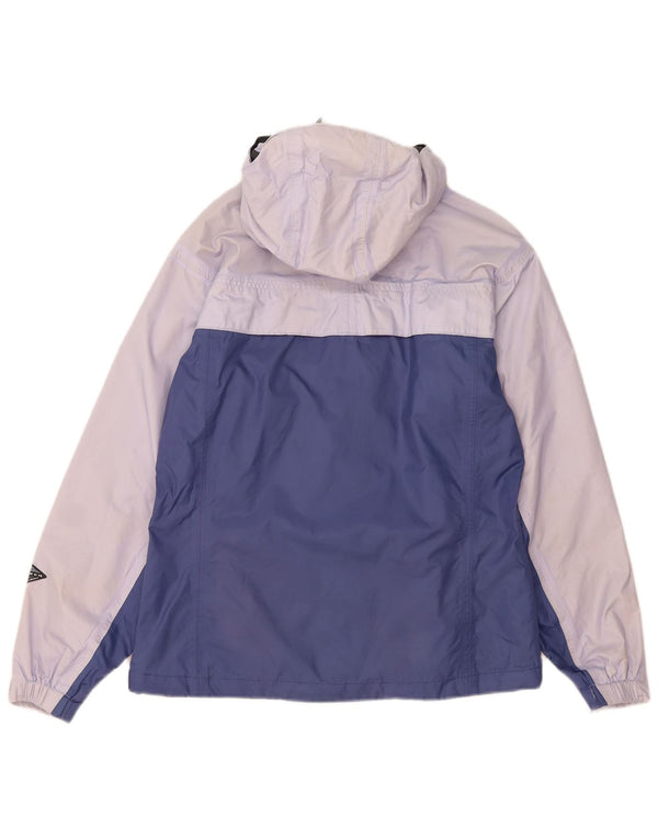 Columbia Chaqueta impermeable con capucha Omni-Tech para mujer UK 44 Azul medio Colorblock