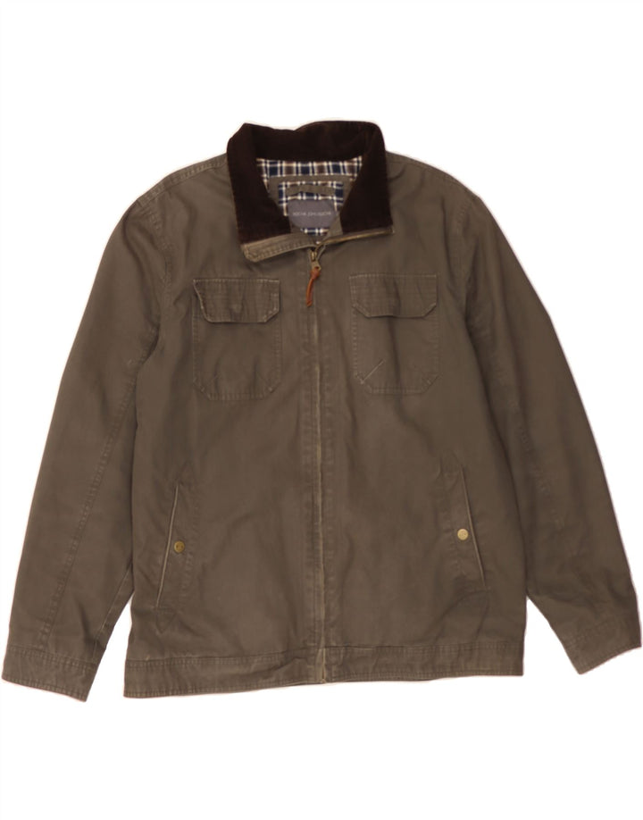 JOHN ROCHA Chaqueta bomber para hombre UK 40 Grande Gris Algodón