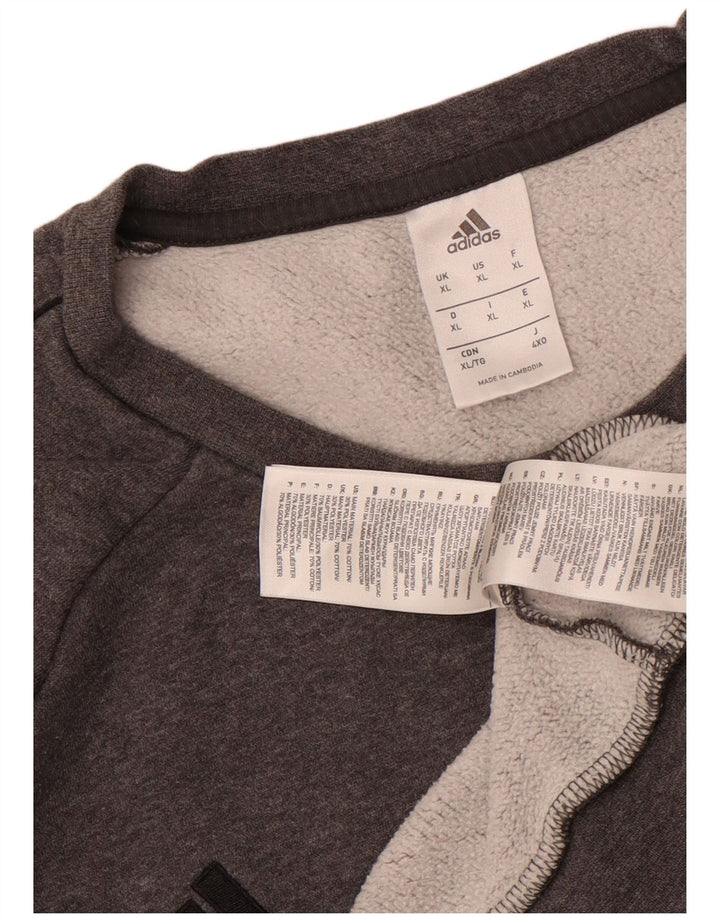 Adidas Hombre Sudadera Jumper XL Gris Algodón