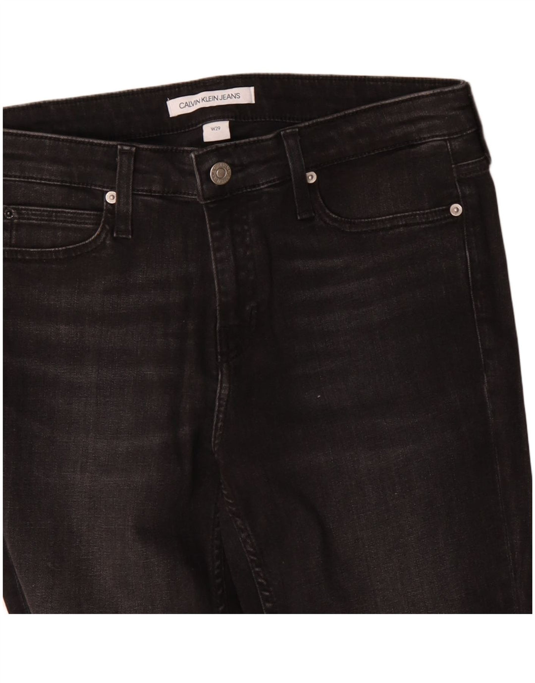 CALVIN KLEIN Vaqueros pitillo para mujer W29 L28 Algodón negro