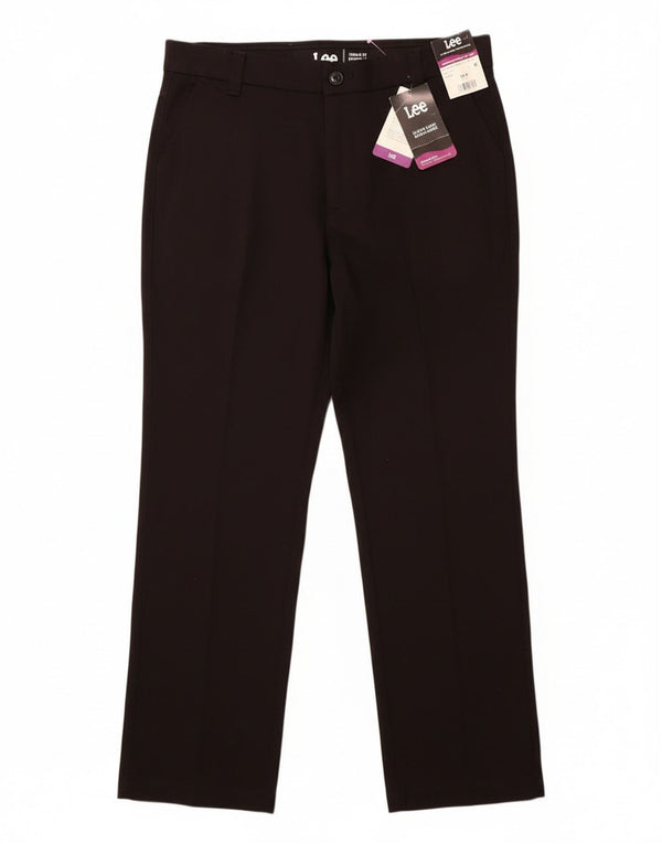 Lee Pantalones chinos rectos de talle medio para mujer US 12 Large W32 L28 Negro