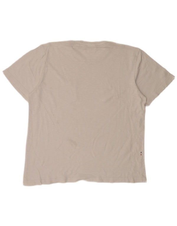 Lacoste Camiseta para hombre talla superior 7 2XL algodón moteado blanco