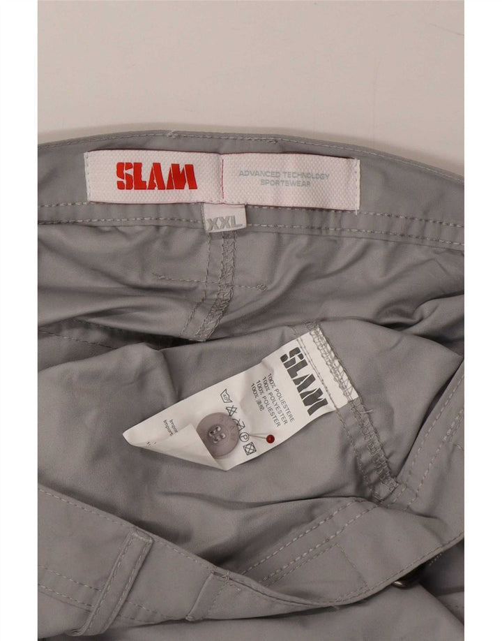 Slam Pantalones cortos cargo para hombre 2XL W40 Poliéster gris