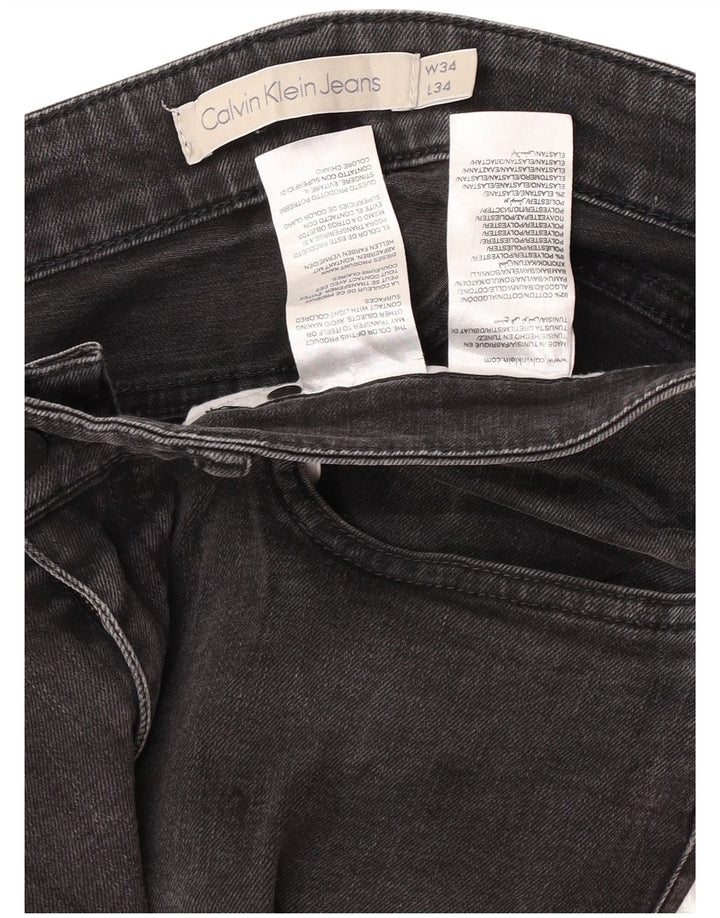Calvin Klein Jeans Slim para Hombre W34 L28 Algodón Gris