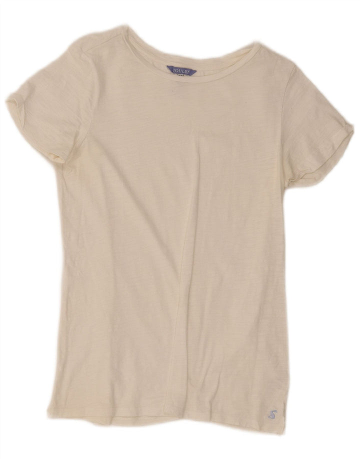 Joules Camiseta para mujer Top UK 12 Medium White Cotton