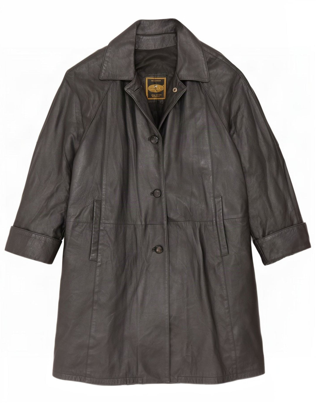 Douglas Abrigo de cuero para mujer UK 46 Grande Negro