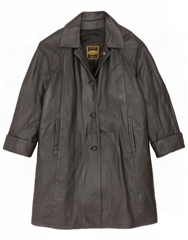 Douglas Abrigo de cuero para mujer UK 46 Grande Negro