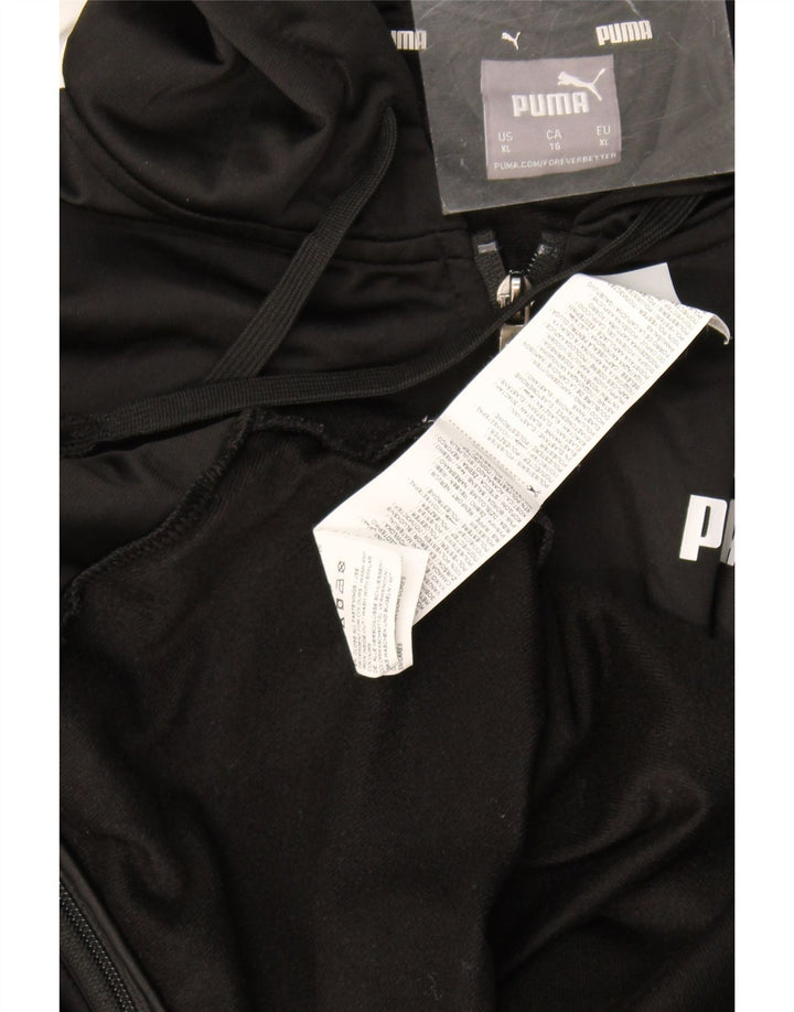 Puma Sudadera con capucha y cremallera para hombre XL Poliéster color block negro
