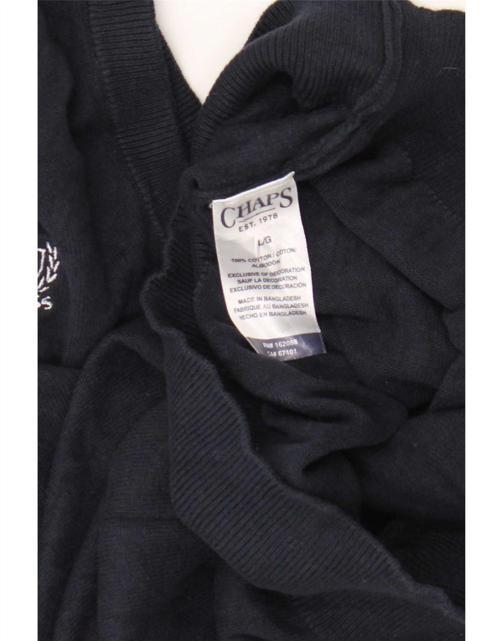 Chaps Chaleco para hombre Camiseta sin mangas Grande Azul marino Algodón