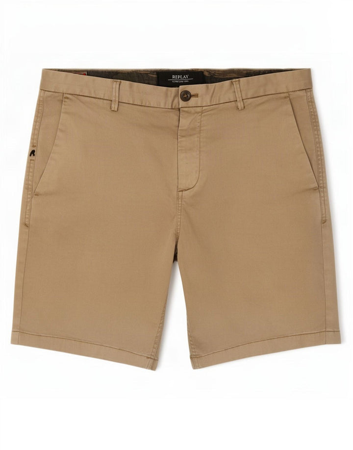 Replay Pantalones cortos chinos para hombre grande W36 Beige