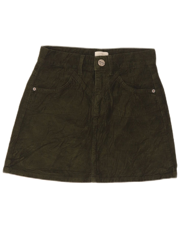 Carrera Minifalda de pana para mujer IT 38 XS W26 Algodón verde