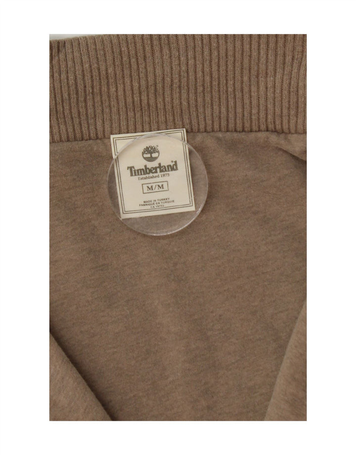 TIMBERLAND Womens Cardigan Sweater UK 14 Medium Brown Cotton