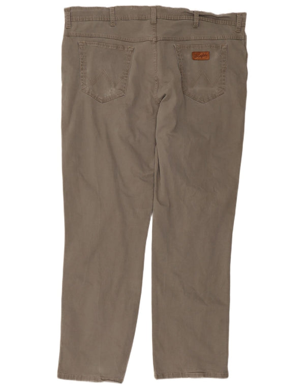 Wrangler Pantalones casuales rectos elásticos Texas para hombre W42 L32 Algodón gris