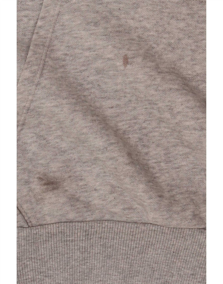 Puma Sudadera con capucha gráfica para hombre Jersey pequeño de algodón gris