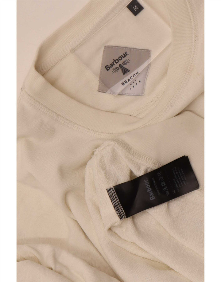 Barbour Sudadera Estampada Con Estampado De Algodón Blanco Medio