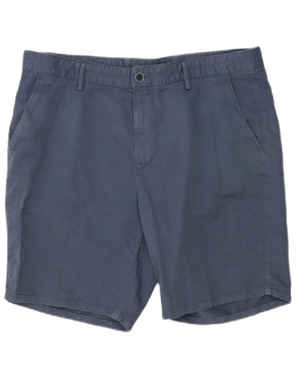 MASSIMO DUTTI Pantalones cortos chinos para hombre EU 42 Large W32 Azul marino Algodón
