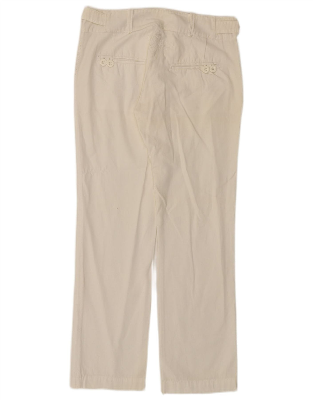 DESIGUAL Pantalón chino recto para mujer EU 38 Medium W30 L28 Algodón blanco