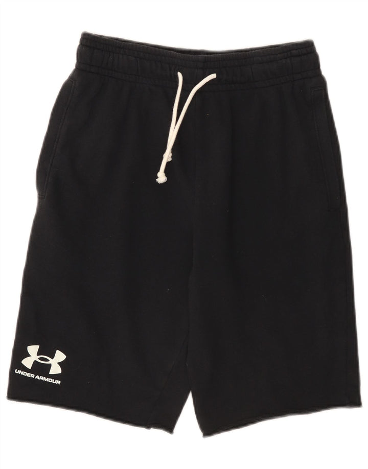 Under Armour Pantalones cortos deportivos con gráficos para hombre, talla pequeña, negro