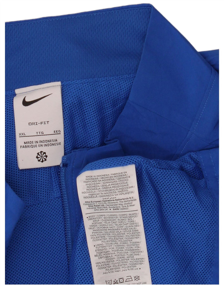 Nike - Chaqueta de chándal gráfica para hombre, talla 2XL, poliéster a rayas azules
