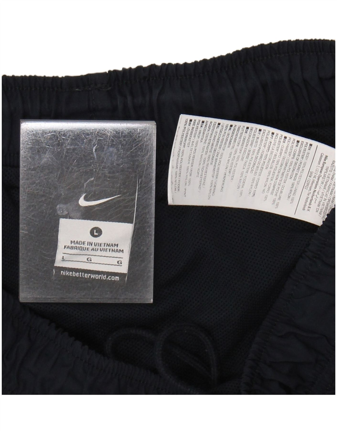 NIKE Mens Graphic Sport Shorts Large  Navy Blue Polyester